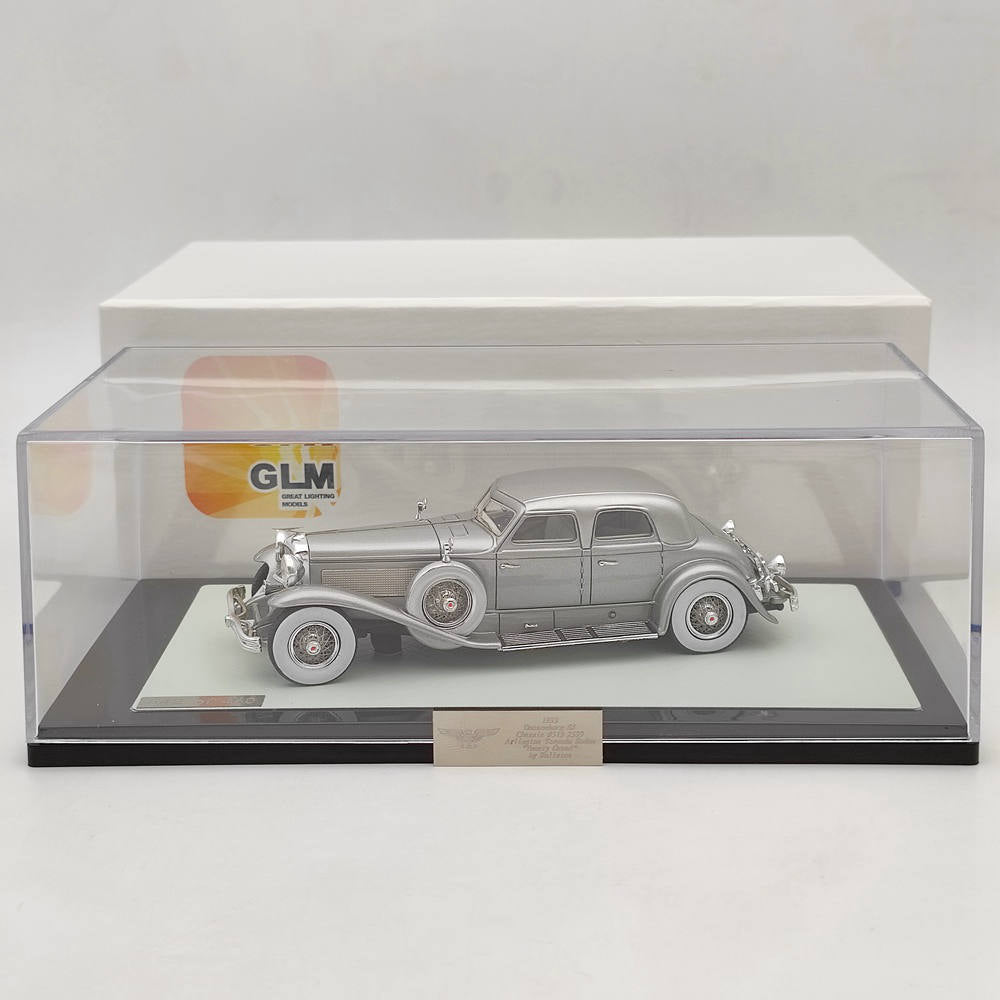 Miniature Duesenberg SJ Rollston Arlington Torpedo Sedan 1933 – GLM 1/43 Gris Résine De Collection