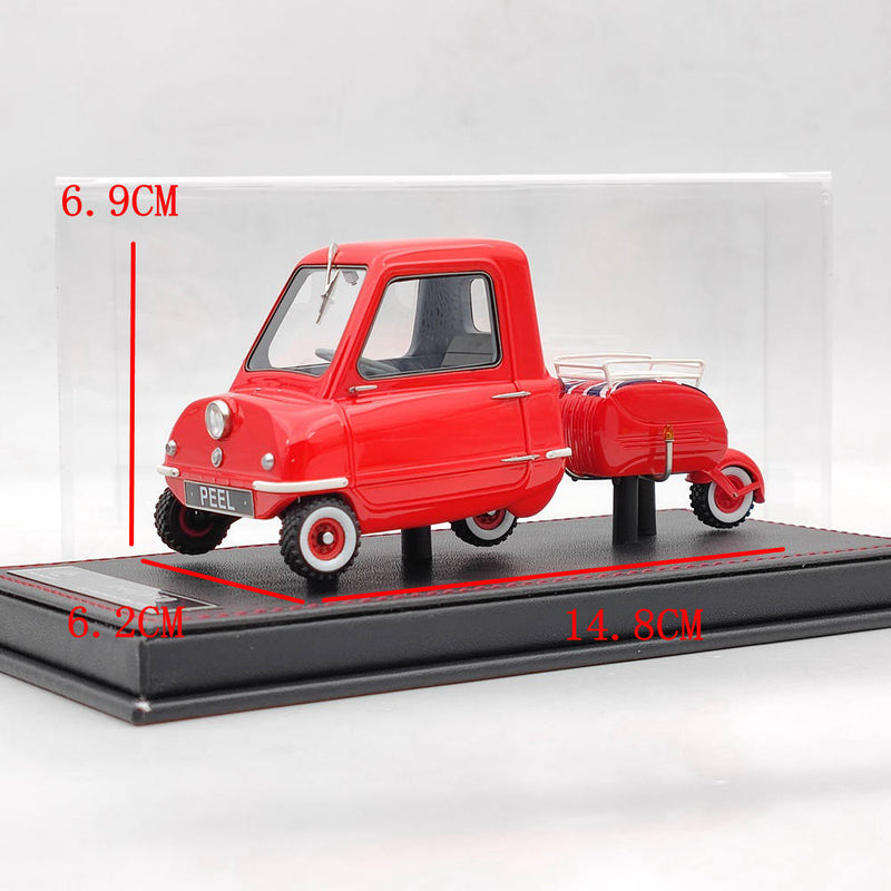 Super Unit Model 1/18 PEEL P50 w/Pav Trailer 1964 Resin Car Limited Edition Red Toy Gift