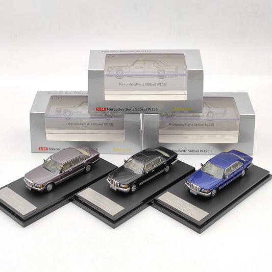 Voitures moulées sous pression Master 1:64 Mercedes-Benz S560SEL W126, jouets de collection, cadeaux 