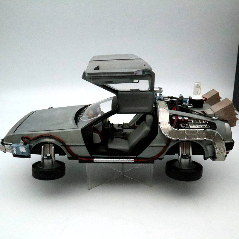Hot Wheels 1/18 Super Elite Retour vers le futur Time Machine BLY44 Édition ultime Modèles de voitures Jouets moulés sous pression Loisirs Collection Cadeaux