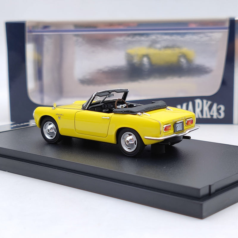 Mark43 1/43 Honda S800 1967 Yellow Convertible PM4375Y Resin Model Car Limited Edition Gift