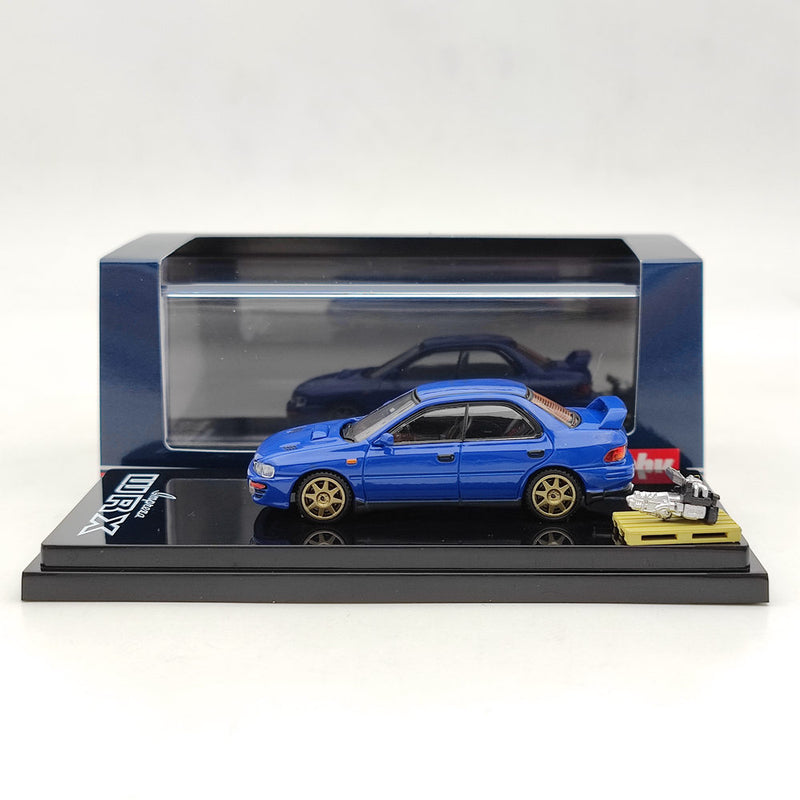 Hobby Japan 1:64 Subaru Impreza WRX GC8 1992 Version With Engine HJ642013BBL Diecast Model Toys Car Limited Collection