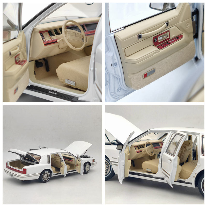 1/18 Lincoln Towncar V8 1993-1995 Super Diecast model (Leather seat) White