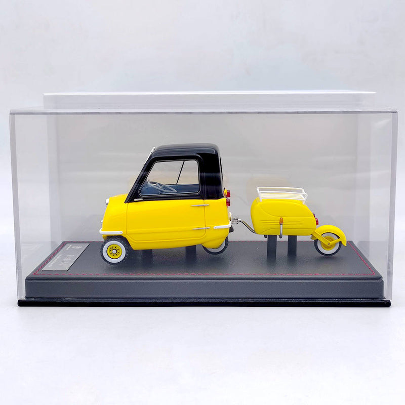 Super Unit Model 1/18 PEEL P50 w/Pav Trailer 1964 Resin Car Limited Yellow Toy Gift
