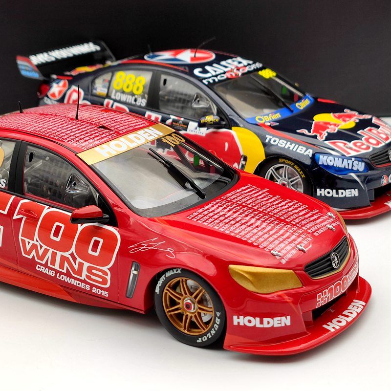 1:18 Classic Carlectables 18599 Craig Lowndes 100 ATCC/V8 Supercar Race Wins Twin Set Limited Diecast Model Collection Auto Gift