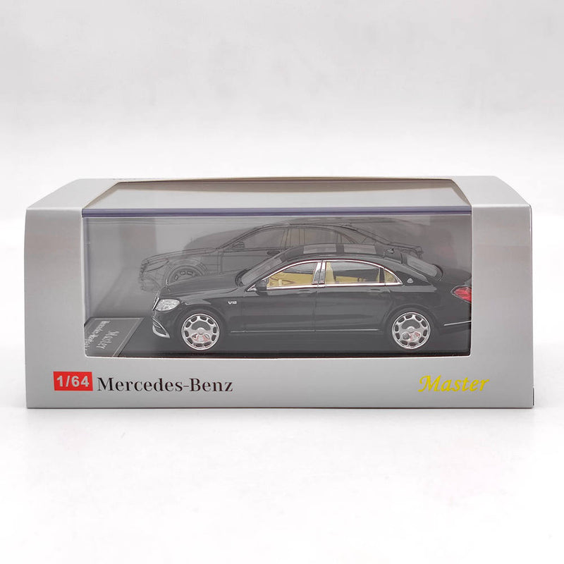 10pcs Master 1:64 Mercedes Benz Maybach S-Class S680/S560 Diecast Model Toys Car Collection Limited Edition Black Gifts