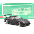 Master 1:64 Mazda RX-7 FD3S Amemiya Jurassic Sub-black Diecast Models Toys Car Collection Gifts