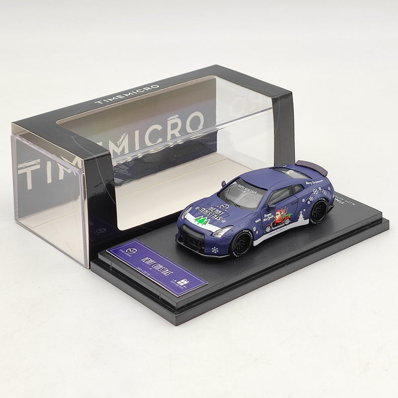 TIME MODEL 1:64 Nissan GTR R35 Christmas Diecast Toys Car Models Alloy Automobile Collection Purple New Year's Gifts