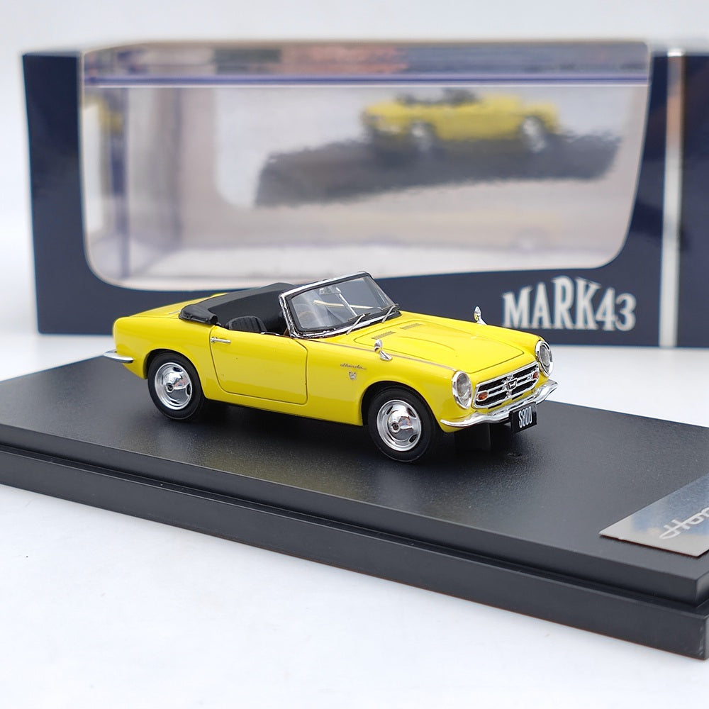 Mark43 1/43 Honda S800 1967 Yellow Convertible PM4375Y Resin Model Car Limited Edition Gift