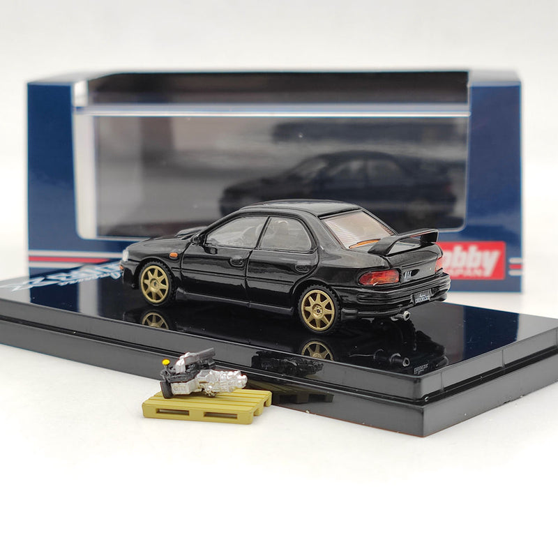 Hobby Japan 1:64 Subaru Impreza WRX GC8 1992 Version With Engine HJ642013BBK Diecast Model Toys Car Limited Collection