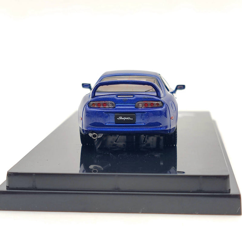 Hobby Japan 1/64 TOYOTA Supra RZ A80 with Engine Display Model HJ641042ABL Blue Limited Cast Iron Collection Toys Car Gift