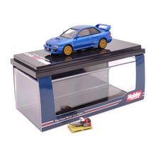 Hobby Japan 1/64 Subaru Impreza 22B STi Version GC8 avec moteur HJ641041BL Bleu moulé sous pression Jouet voiture cadeau