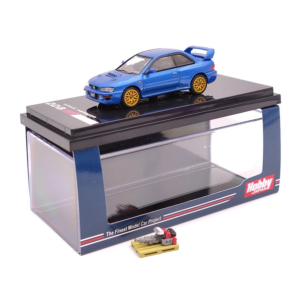 Hobby Japan 1/64 Subaru Impreza 22B STi Version GC8 With Engine HJ641041BL Blue Diecast Toy Car Gift