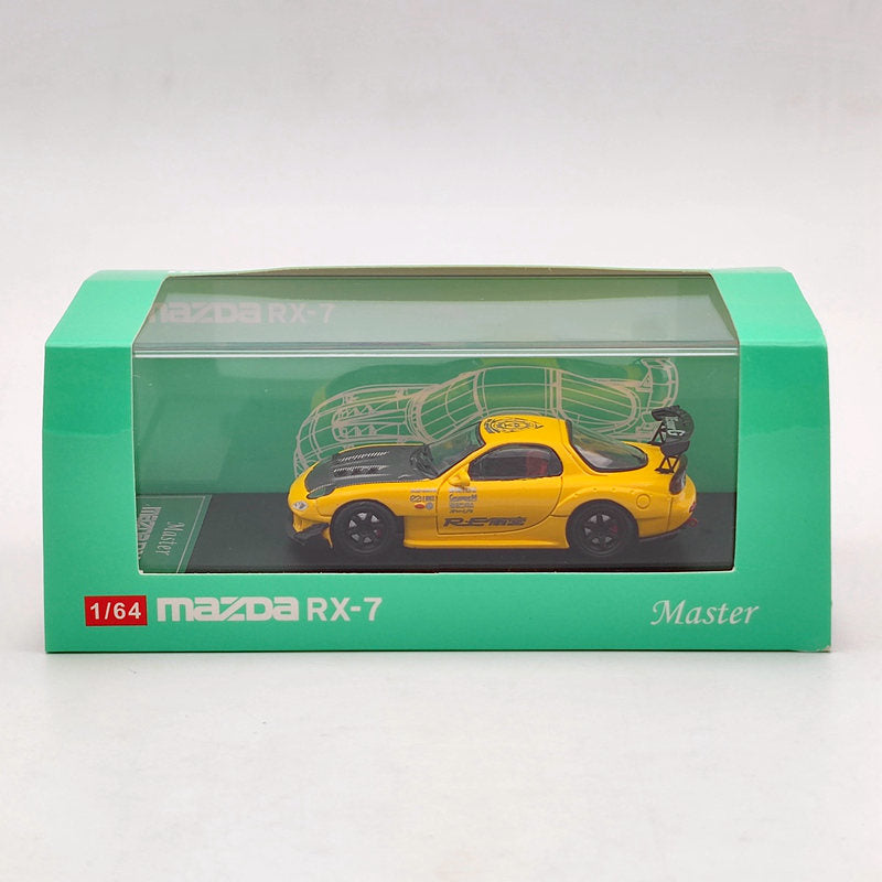Master 1:64 Mazda RX-7/RX7 FD3S Carbon Cover Amemiya Diecast Models Toys Car Collection Gifts Yellow