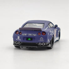 TIME MODEL 1:64 Nissan GTR R35 Jouets moulés sous pression de Noël Modèles de voitures Collection automobile en alliage Violet Cadeaux du Nouvel An