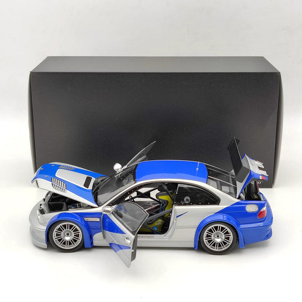DCN 1:18 Scale 2001 BMW M3 GTR E46 Need For Speed Metal Diecast Model Car Limited Collection Auto Gift Blue