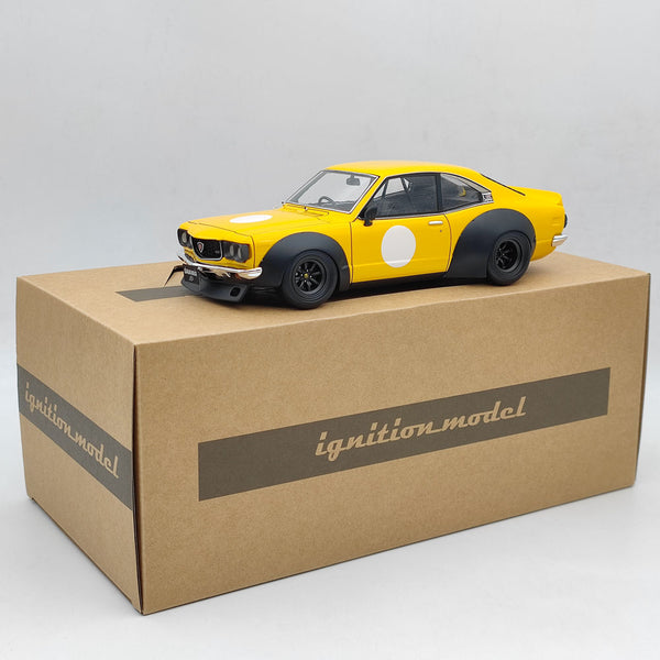 Ignition Model 1/18 Mazda Savanna (S124A) Racing Yellow IG2032 Resin Model Car Toys Gift