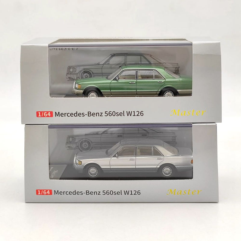 1/64 Master Mercedes Benz S560 W126 Double Color Diecast Toys Car Models Collection Gifts Limited Edition