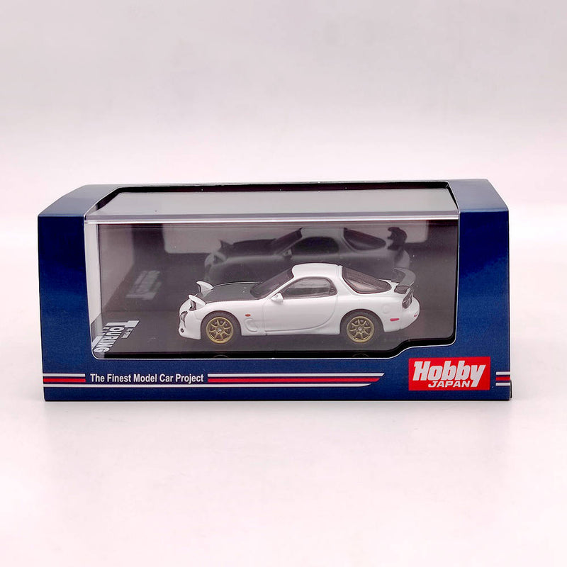 Hobby Japan HJ643007BW 1/64 Mazda RX-7 FD3S A-Spec. GT WING White Diecast Model Toy Car Gift