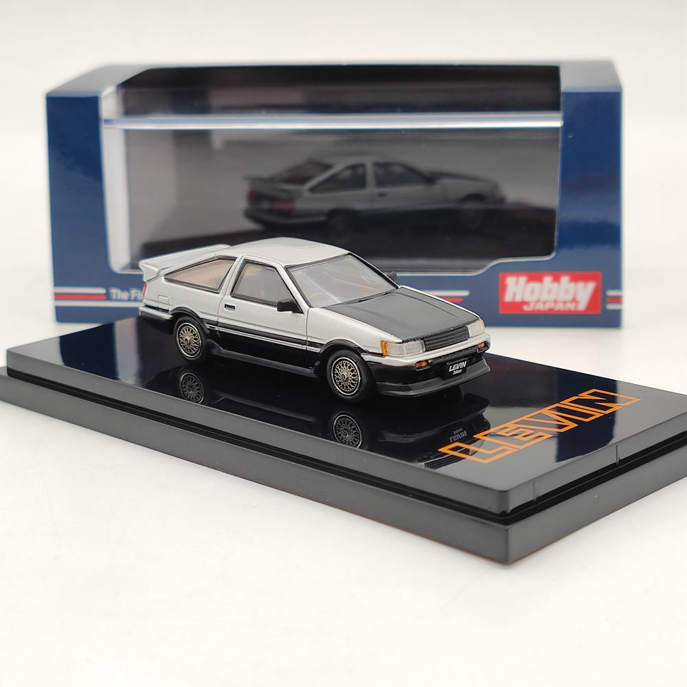 1/64 Hobby Japan TOYOTA COROLLA LEVIN AE86 3 Door CUSTOM Sliver HJ641037CSK Diecast Model Toys Car Limited Collection Gift