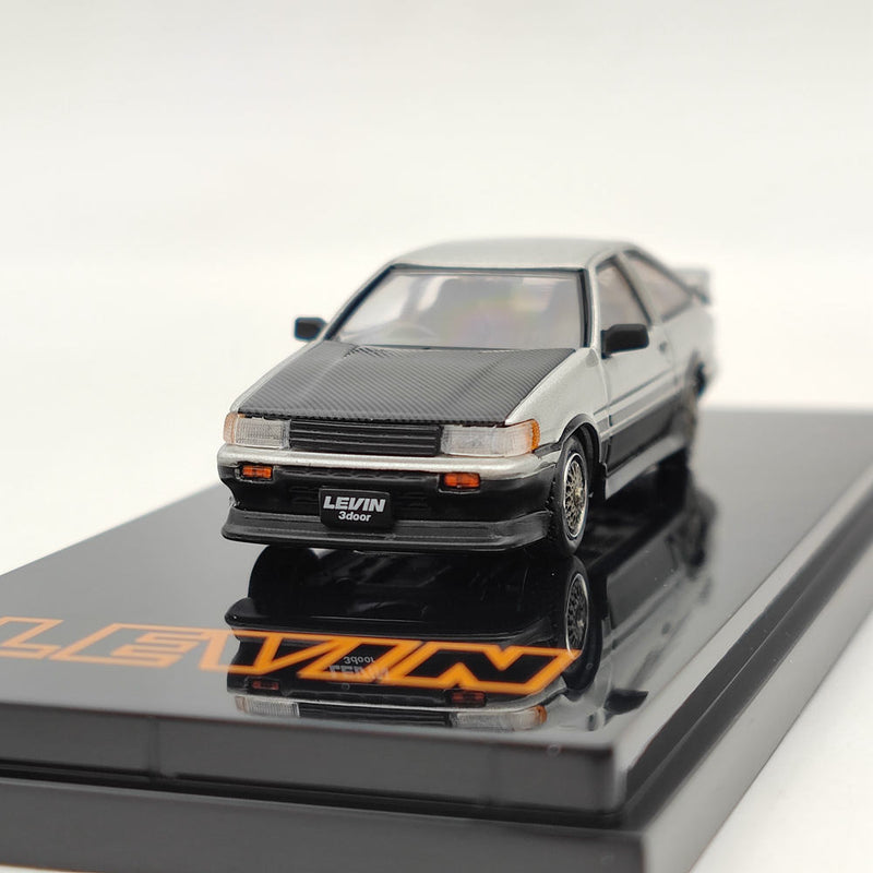 1/64 Hobby Japan TOYOTA COROLLA LEVIN AE86 3 Door CUSTOM Sliver HJ641037CSK Diecast Model Toys Car Limited Collection Gift
