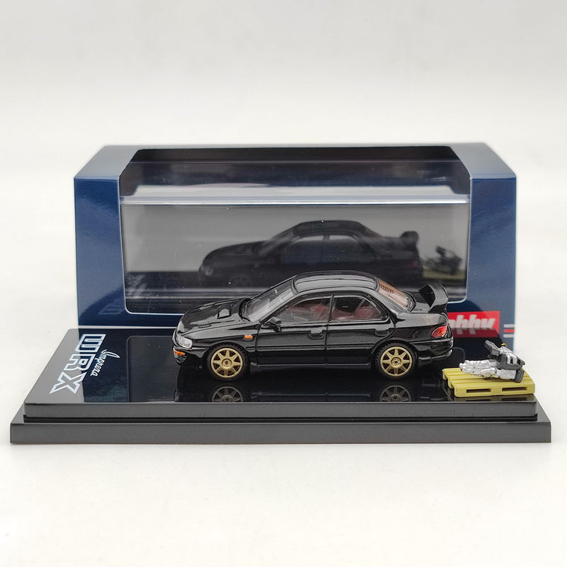 Hobby Japan 1:64 Subaru Impreza WRX GC8 1992 Version With Engine HJ642013BBK Diecast Model Toys Car Limited Collection