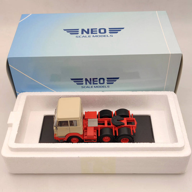 NEO SCALE MODELS 1/43 Hanomag Henschel Frontsteer F211 Truck NEO45311 beige&red Resin Toy Car Model Gift