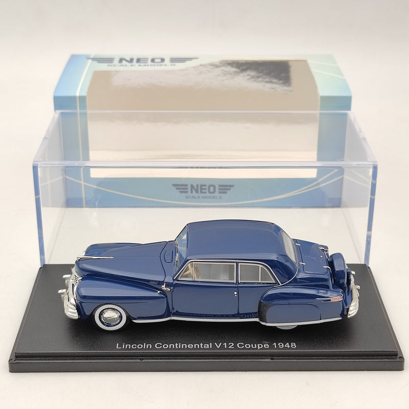 1/43 NEO SCALE MODELS Lincoln Continental V12 Coupe 1948 Blue NEO47090 Resin