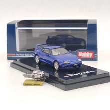 Hobby Japan 1/64 TOYOTA Supra RZ A80 avec moteur Modèle d'affichage HJ641042ABL Bleu Collection limitée en fonte Jouets Voiture Cadeau