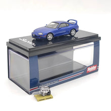Hobby Japan 1/64 TOYOTA Supra RZ A80 avec moteur Modèle d'affichage HJ641042ABL Bleu Collection limitée en fonte Jouets Voiture Cadeau