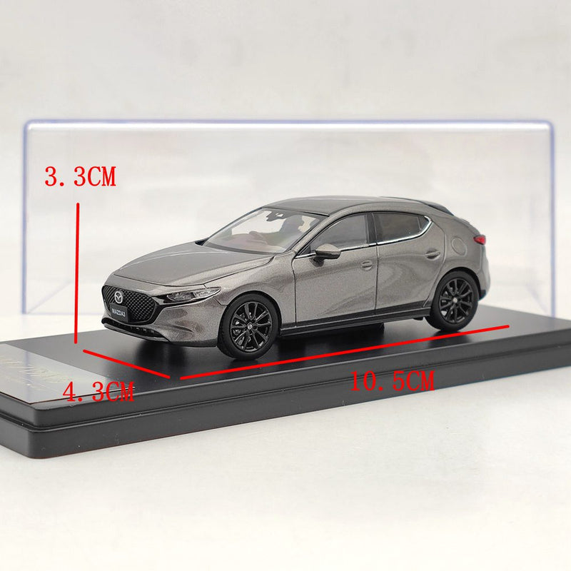 Hi-Story 1/43 2019 MAZDA 3 MAZDA3 Fastback Grey HS258TI Diecast Model Car Limited Collection Toys Gift