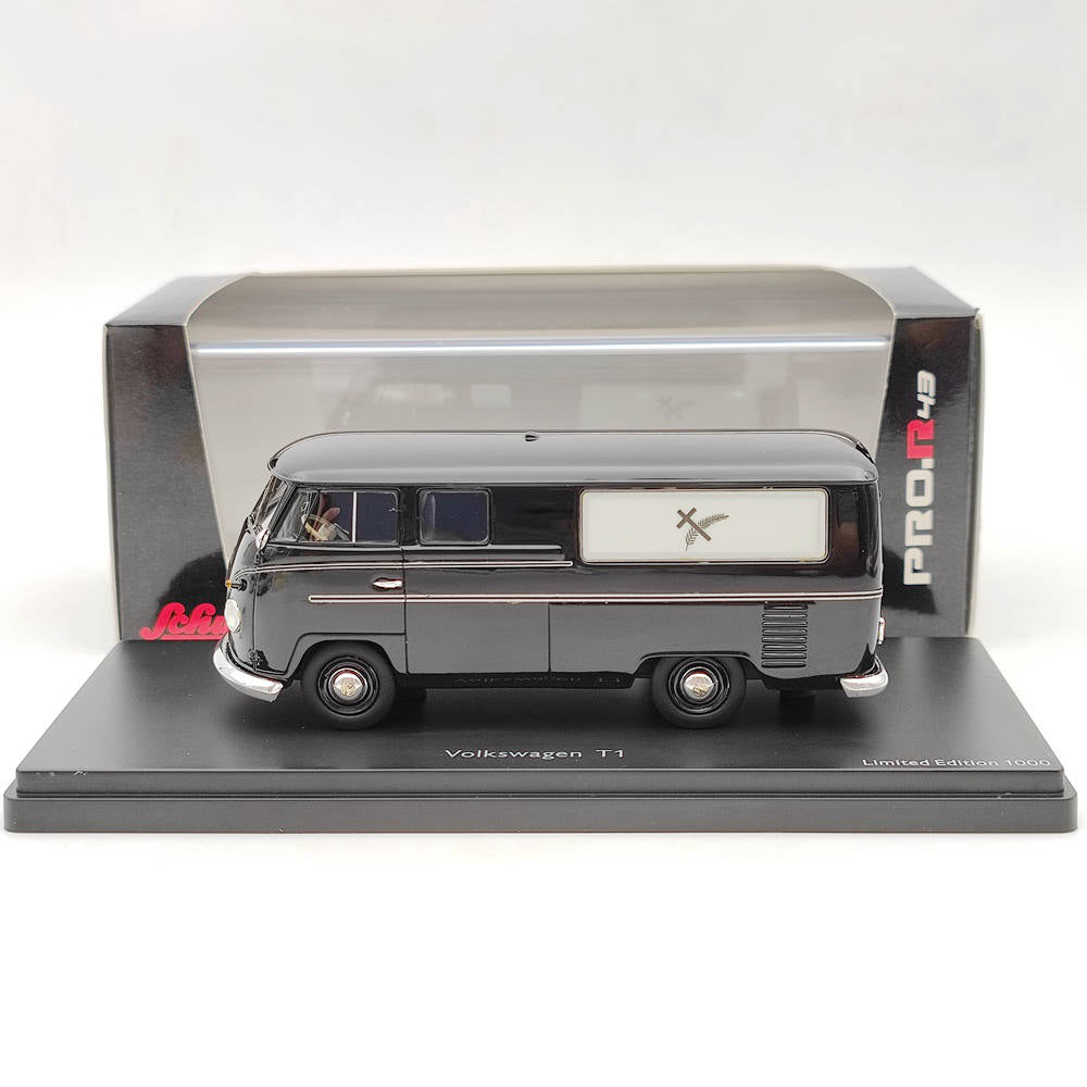 1/43 SCHUCO JAGUAR E-TYPE & VOLKSWAGEN T1 1961 FUNERAL CAR - black Resin Toy Car Model Gift