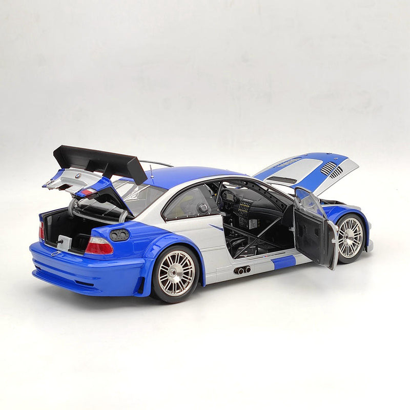 DCN 1:18 Scale 2001 BMW M3 GTR E46 Need For Speed Metal Diecast Model Car Limited Collection Auto Gift Blue