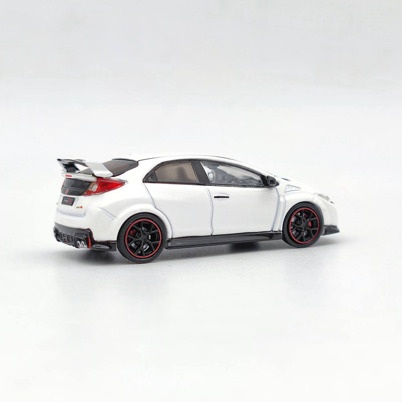 Tarmac Works 1:64 Honda Civic Type R FK2 White Diecast Toys Models Collection Gifts