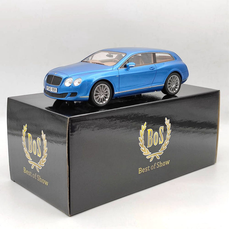 BOS 1/18 2010 Bentley Flying star by touring Blue BOS102 Resin Model Car Limited Toys Gift