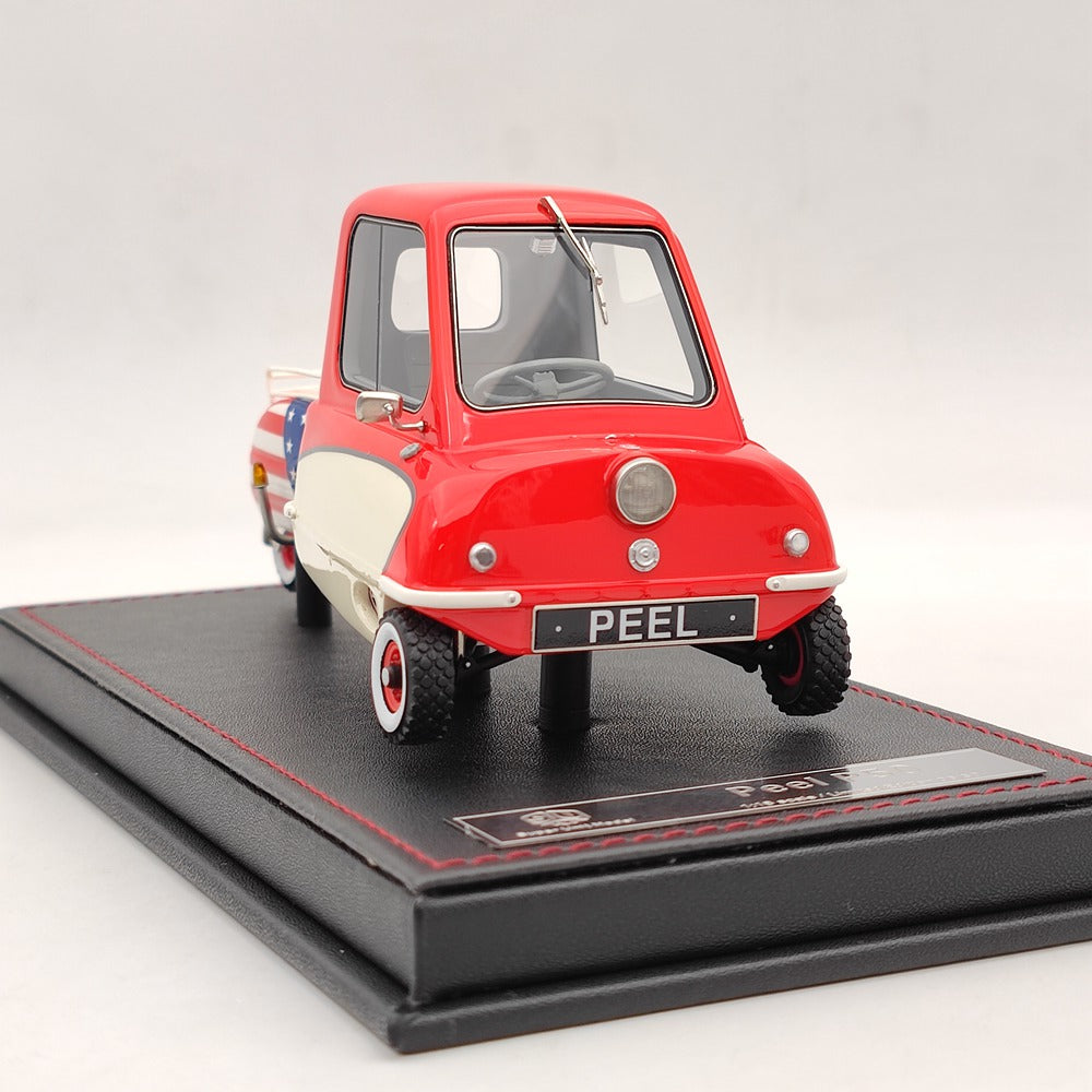 Super Unit Model 1/18 PEEL P50 w/Pav Trailer 1964 Resin Car Limited Red/White Toy  Gift