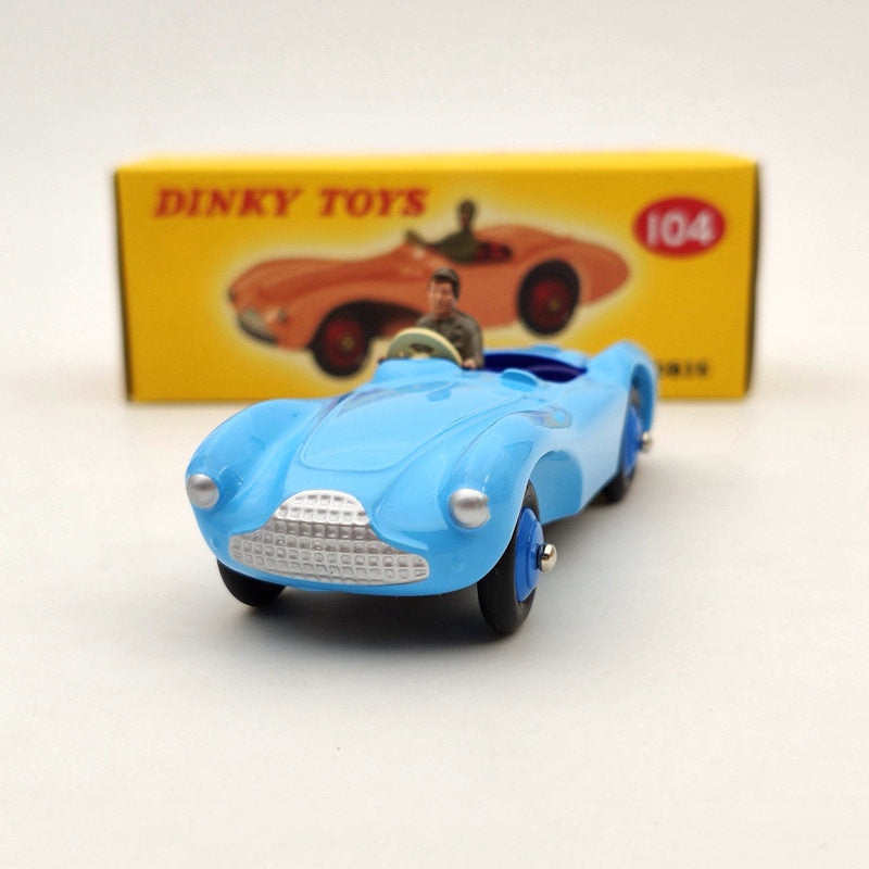 1/43 DeAgostini Dinky Toys 104 Aston Martin DB3S Diecast Models Collection Auto Car Gifts Blue