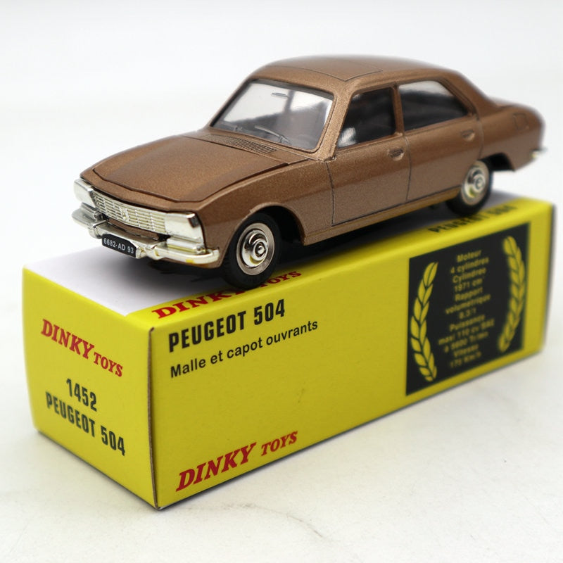 1:43 Atlas Dinky Toys 1452 PEUGEOT 504 Diecast models car Auto Gift Collection
