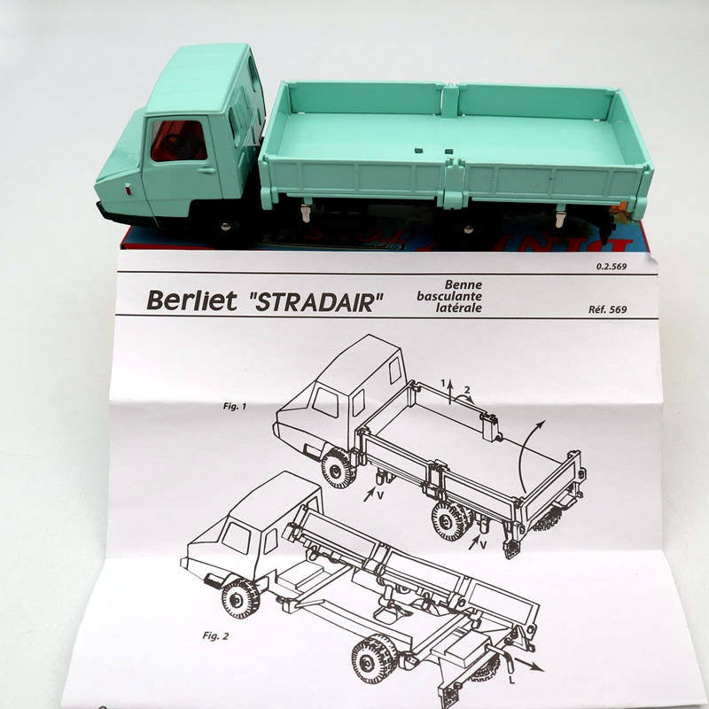 Atlas Dinky Toys 569 Berliet Stradair Benne BASCULANTE Laterale Truck Diecast Models Collection Auto car gift