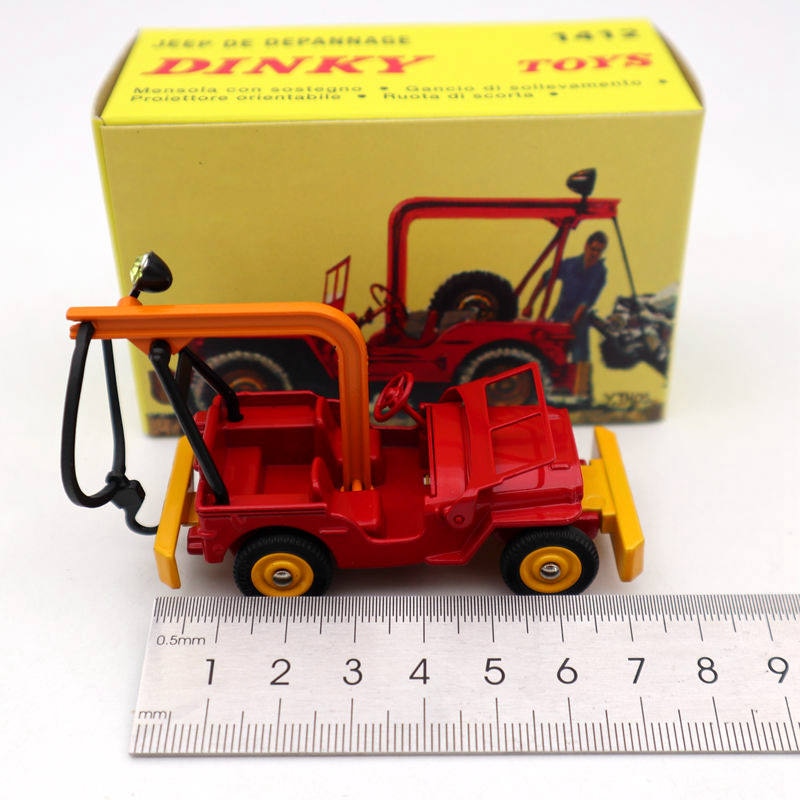 Atlas Dinky Toys 1412 Jeep De Depannage Truck Red Diecast Models Car Auto Gift Collection