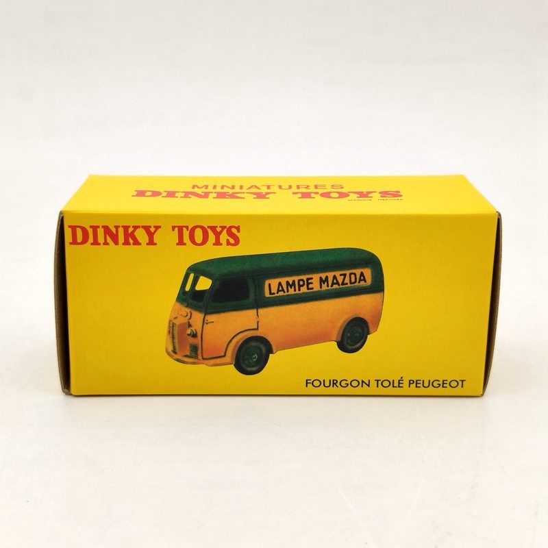 1/43 Atlas Dinky Toys 25B Peugeot Fourgon Tole D.3.A LAMPE MAZDA Green Diecast Auto Car Gift Collection