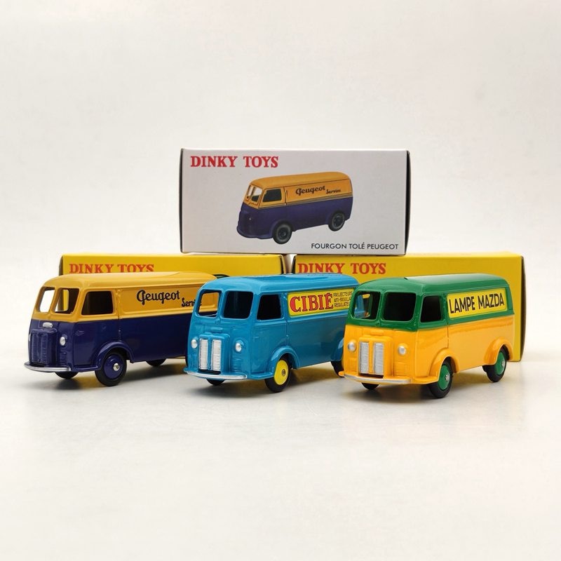1:43 Dinky Toys 25B/25BV Lot of 3pcs Fourgon TOLE P~geot and Postal Diecast Models Auto Car Gift Collection