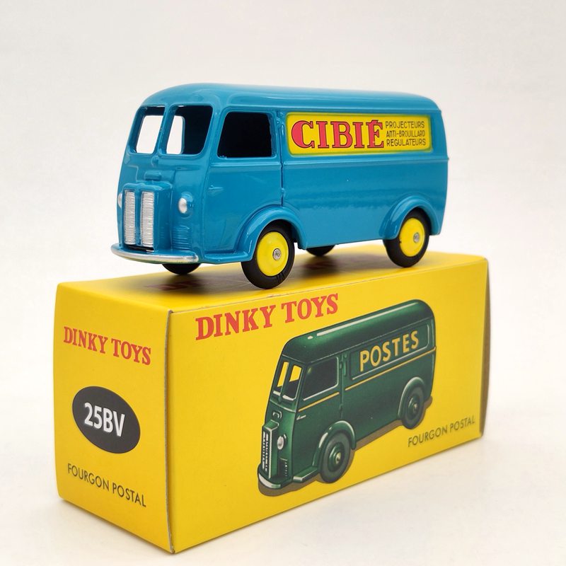 Atlas 1:43 Dinky Toys 25BV Fourgon Postal Peugeot D.3.A Diecast Models Auto Car Gifts Collection Blue