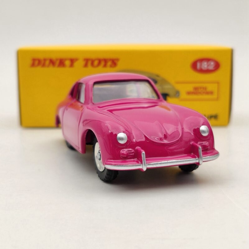 1:43 DeAgostini Dinky Toys 182 Porsche 356A Coupe Pink Diecast Models Auto Car Gift Collection
