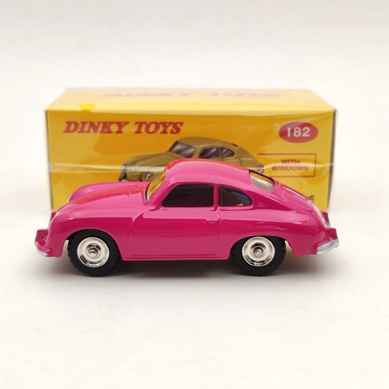 1:43 DeAgostini Dinky Toys 182 Porsche 356A Coupe Pink Diecast Models Auto Car Gift Collection