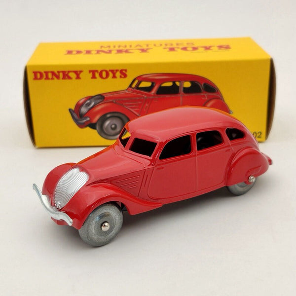 DeAgostini 1:43 Dinky Toys 24K Peugeot 402 Red Diecast Models Auto Car Gift Collection