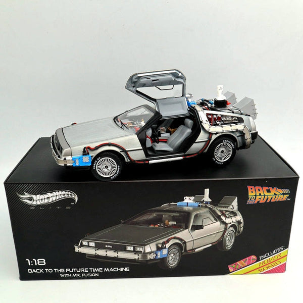 Hot Wheels 1/18 Elite Back To The Future Time Machine Ultimate Elite Edition BCJ97 Models Diecast Toys Hobbies Collection Gifts