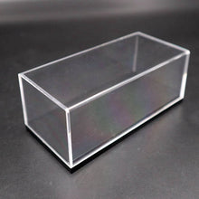 Lot de 10 boîtes de présentation en acrylique pour modèle de voiture 12 cm 1/64, transparentes, anti-poussière, avec base noire, boîte de rangement