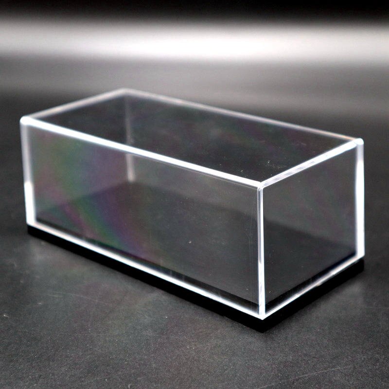 12cm 1/64 Model Car Acrylic Case Display box Transparent Dustproof with Black Base Storage Box