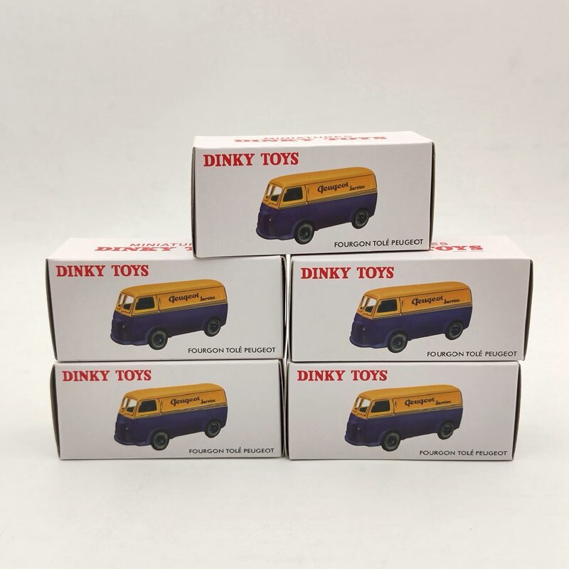 Atlas 1:43 Lot Of 5pcs Miniatures Dinky Toys 25B P~geot Fourgon Tole D.3.A Diecast Models Car Auto Collection